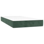 Vidaxl matelas de lit � ressorts ensach�s fermet� moyenne vert fonc� 90x190x20 cm