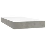 Vidaxl matelas de lit  ressorts ensachs gris clair 80x200x20 cm