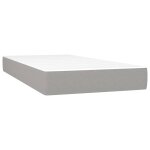 Vidaxl matelas de lit  ressorts ensachs gris clair 80x200x20cm tissu