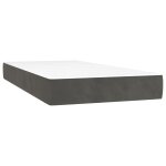 Vidaxl matelas de lit  ressorts ensachs gris fonc 120x190x20 cm