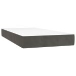 Vidaxl matelas de lit  ressorts ensachs gris fonc 90x190x20 cm