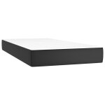 Vidaxl matelas de lit  ressorts ensachs noir 100x200x20cm similicuir