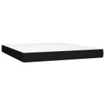 Vidaxl matelas de lit  ressorts ensachs noir 160x200x20 cm tissu