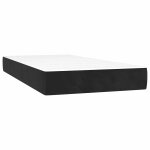Vidaxl matelas de lit � ressorts ensach�s fermet� moyenne noir 90x210x20 cm velours