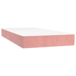 Vidaxl matelas de lit  ressorts ensachs rose 120x190x20 cm velours