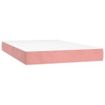 Vidaxl matelas de lit � ressorts ensach�s fermet� moyenne rose 120x210x20 cm velours