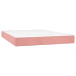 Vidaxl matelas de lit � ressorts ensach�s fermet� moyenne rose 140x210x20 cm velours