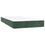 Vidaxl matelas de lit  ressorts ensachs vert fonc 120x190x20 cm