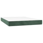 Vidaxl matelas de lit  ressorts ensachs vert fonc 140x200x20 cm