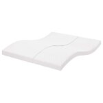Vidaxl matelas en mousse blanc 160x220 cm 7 zones duret� 20 ild