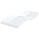 Vidaxl matelas en mousse blanc 80x200 cm 7 zones duret� 20 ild