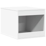 Vidaxl meuble de bac � liti�re pour chat blanc bois d'ing�nierie