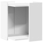 Vidaxl meuble de bac � liti�re pour chat blanc bois d'ing�nierie