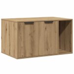 Vidaxl meuble de bac  litire pour chat chne artisanal 80x50x45 cm