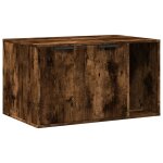 Vidaxl meuble de bac  litire pour chat chne fum bois d'ingnierie