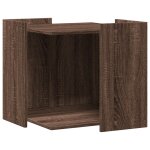 Vidaxl meuble de bac  litire pour chat chne marron bois ingnierie