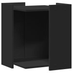 Vidaxl meuble de bac  litire pour chat noir bois d'ingnierie