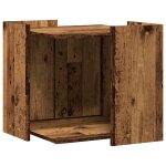 Vidaxl meuble de bac  litire pour chat vieux bois bois d'ingnierie