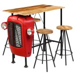 Vidaxl meuble de bar 5 pcs bois massif de manguier 120x60x107 cm Vidaxl meuble de bar 5 pcs bois massif de manguier 120x60x107 cm