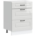 Vidaxl meuble bas de cuisine � kalmar � bois d'ing�nierie blanc brillant