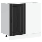 Vidaxl meuble bas de cuisine � lucca � en bois d'ing�nierie noir
