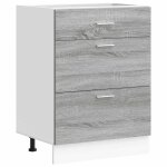 Vidaxl meuble bas de cuisine  lyon  gris sonoma bois d'ingnierie