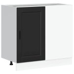Vidaxl meuble bas de cuisine � porto � en bois d'ing�nierie noir