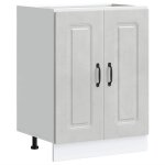 Vidaxl meuble bas pour vier kalmar gris bton bois d'ingnierie