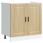 Vidaxl meuble bas pour �vier porto ch�ne sonoma bois ing�nierie