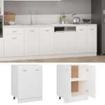 Vidaxl meuble bas  lyon  blanc 60 x 46 x 81, 5 cm bois d'ingnierie