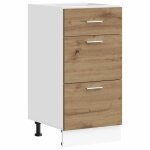Vidaxl meuble bas  lyon  ch�ne artisanal 40 x 46 x 81, 5 cm bois d'ing�nierie