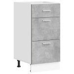 Vidaxl meuble bas  lyon  gris b�ton 40 x 46 x 81, 5 cm bois d'ing�nierie