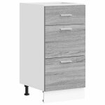 Vidaxl meuble bas  lyon  gris sonoma 40 x 46 x 81, 5 cm bois d'ing�nierie