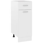 Vidaxl meuble bas � tiroirs lyon blanc 30x46x81, 5 cm bois d'ing�nierie