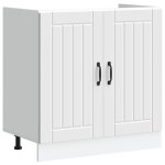Vidaxl meuble de base de lavabo lucca blanc bois d'ing�nierie
