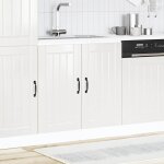 Vidaxl meuble de base de lavabo lucca blanc brillant bois ing�nierie