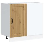 Vidaxl meuble bas de cuisine lucca chne artisanal bois ingnierie