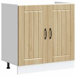 Vidaxl meuble de base de lavabo lucca ch�ne sonoma bois d'ing�nierie
