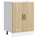 Vidaxl meuble de base de lavabo lucca ch�ne sonoma bois d'ing�nierie