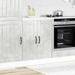Vidaxl meuble de base de lavabo lucca gris bton bois ingnierie