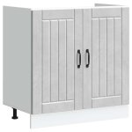 Vidaxl meuble de base de lavabo lucca gris b�ton bois ing�nierie