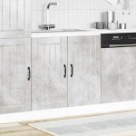 Vidaxl meuble de base de lavabo lucca gris bton bois ingnierie