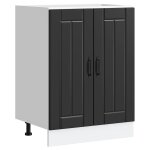 Vidaxl meuble de base de lavabo lucca noir bois d'ing�nierie