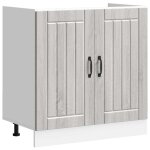 Vidaxl meuble de base de lavabo lucca sonoma gris bois d'ing�nierie