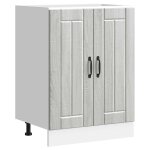 Vidaxl meuble de base de lavabo lucca sonoma gris bois d'ing�nierie