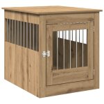 Vidaxl meuble de cage pour chiens chêne artisanal 64, 5x80x71 cm Vidaxl meuble de cage pour chiens chêne artisanal 64, 5x80x71 cm