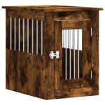 Vidaxl meuble de cage pour chiens ch�ne fum� 45x62x59 cm