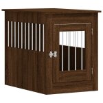Vidaxl meuble de cage pour chiens ch�ne marron 55x80x68 cm