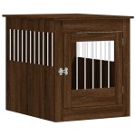 Vidaxl meuble de cage pour chiens ch�ne marron 64, 5x80x71 cm