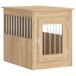 Vidaxl meuble de cage pour chiens ch�ne sonoma 55x75x65 cm